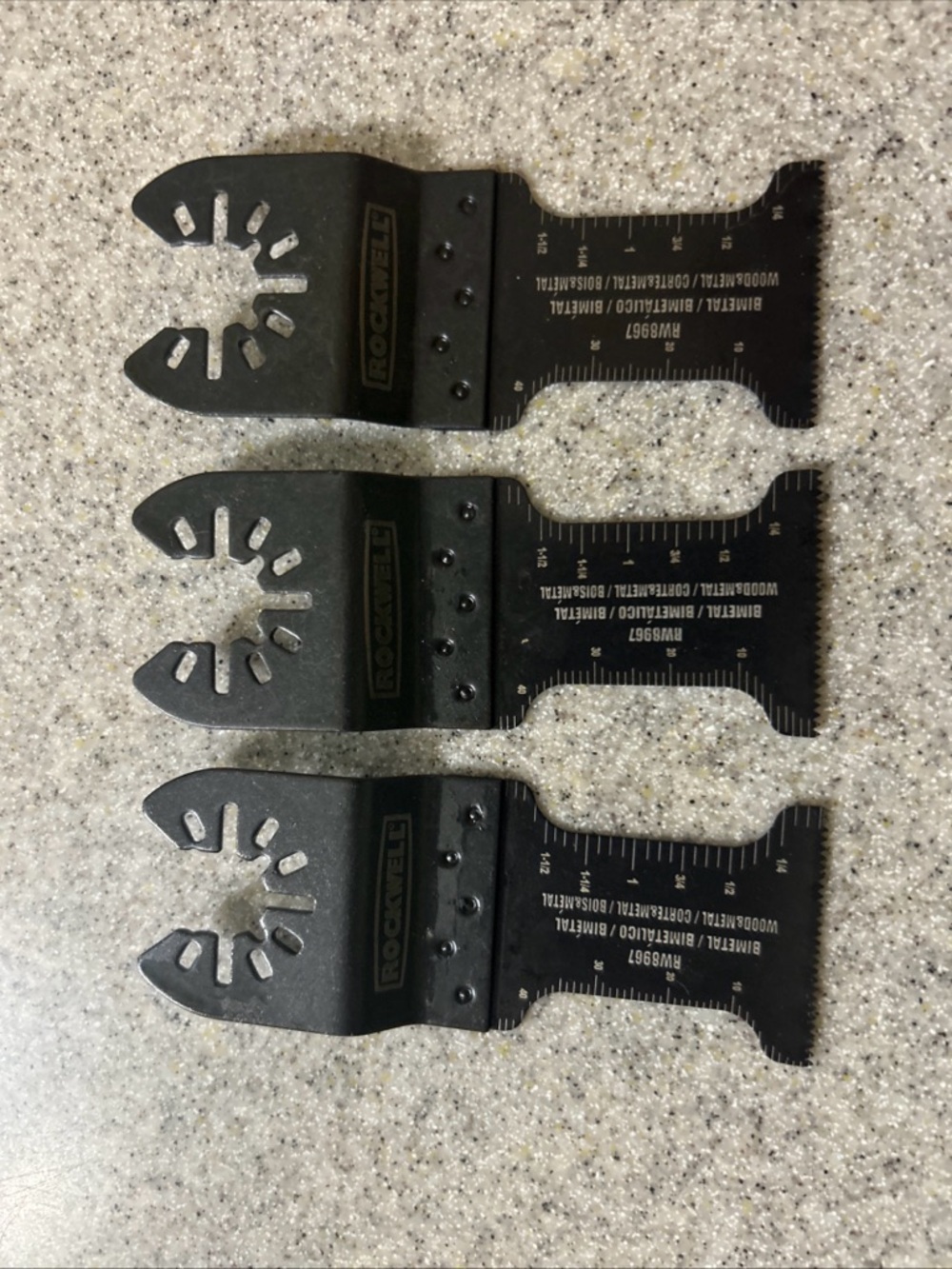 Rockwell RW8967.3 Oscillating Bimetal Wood & Nail End Cut Blade, 1-3/8", 3-Pack